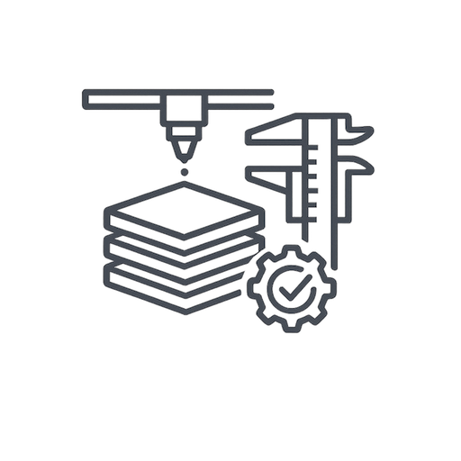 Icon für Fertigung und Qualitätssicherung im industriellen 3D-Druck