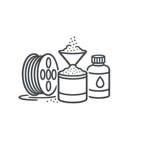 Icon für Material- und Verfahrensauswahl im industriellen 3D-Druck bei easy3dprint.de