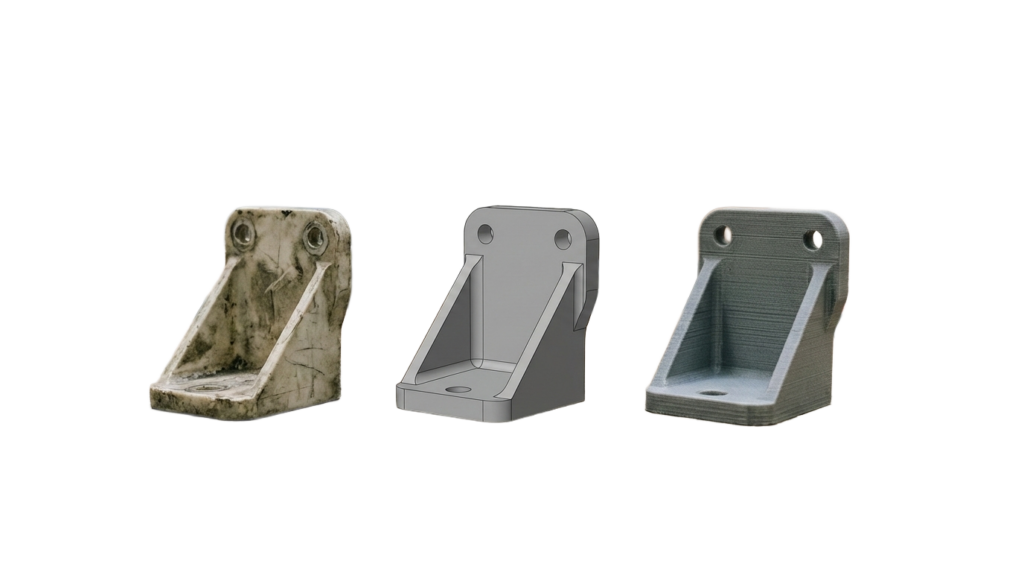 Reverse Engineering eines industriellen Kunststoffbauteils als Grundlage für additive Fertigung