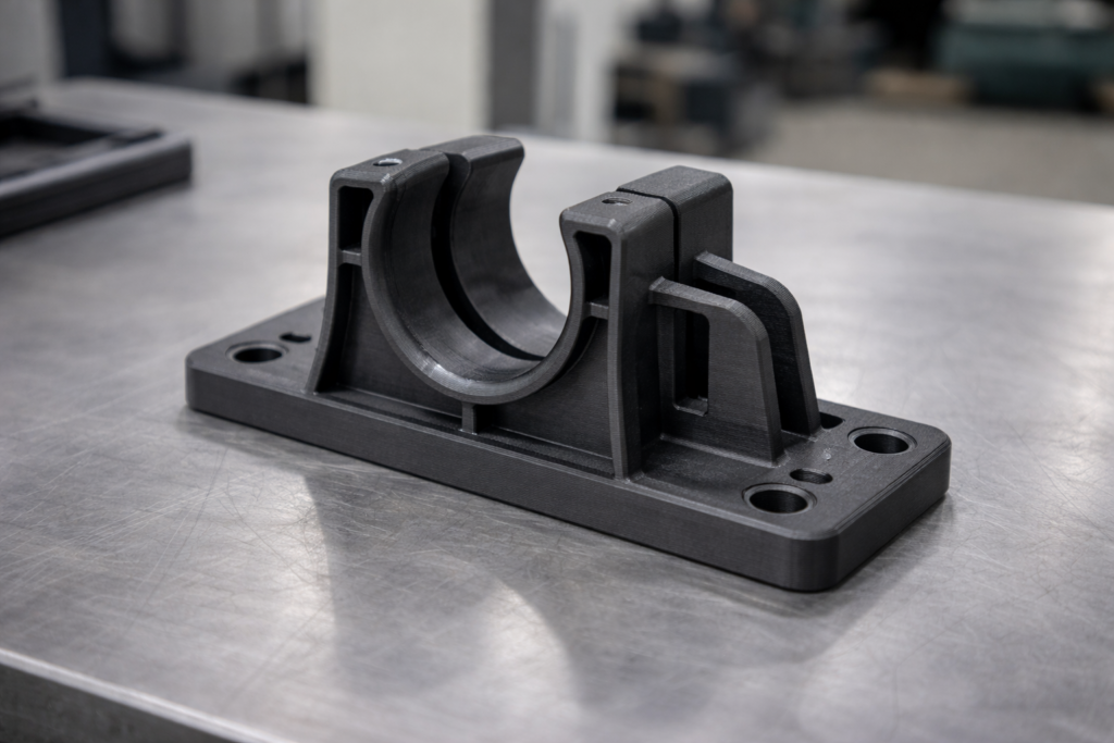 Industrielles Kunststoff-Ersatzteil aus dem 3D-Druck für Instandhaltung und Maschinenbetrieb