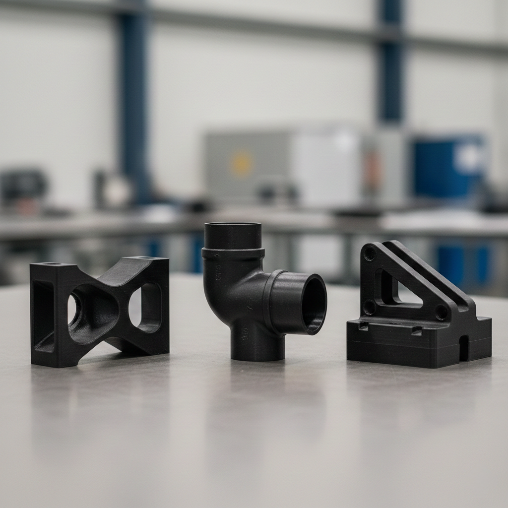 Individuelle Sonderlösung aus industriellem Kunststoff-3D-Druck mit spezieller Geometrie für eine technische Anwendung